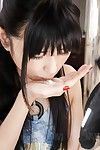 Lusty dark haired Asian babe Satomi Ichihara loves the taste of hot cum in her mouth