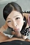 Asiatico teen Mana Kikuchi dà testa e ottiene bocca Completa di cremoso sperma