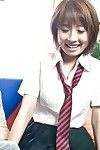 niewinni Azji Yui Misaki pomija z z jej uczennica mundury w dać Uralsk seks i wziąć to około