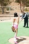 Nice-looking baseball player loses the outfit off and gets drilled in face hole and fur pie outdoor