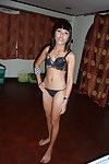 Small Thai female Tah having shaggy gentile dug by condom wrapped shlong
