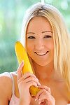 Busty Alice is truly stunning when stuffing her skinhead bawdy cleft with this banana
