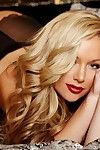 Kayden Kross is pure blonde perfection and herself showing it all off on a sofa