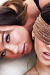 Lesbians Capri Anderson and Shyla Jennings flaunt nice asses in high heels