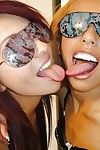 Lesbians with firm asses Madelyn Monroe and Chole Starr take mirror selfies