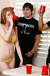 Drunk big nippled redhead girl Faye Valentine gets pounded by nerdy guy