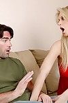 Bosomy blonde Brooke Banner feeling the real heat when sucking and fucking the rod