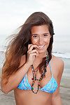 Beauty in hot bikini Eva Lovia is horny and would enjoy some pleasure at the beach
