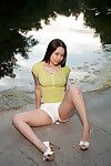 Young asian beauty likes to stretch and play naughty during solo session