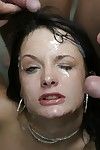 brunette milf pornstar ALEKTRA BLEU subissant bukkake visage Traitement