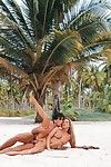Huge nude blonde Mandy Bright enjoys anal sex in sand on the wild beach