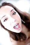 Teen Remy LaCroix heavily fucking the cock until it explodes in her throat