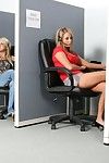 Tight bodied bombshell Kiara Diane gets her smoothly shaved snatch drilled at the office
