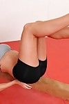 sportlich Blonde Brooke Banner Mit riesige Runde Titten zieht aus Ihr uniform und Nimmt auf Schwanz