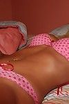 Schlafen Blonde Jamie lamore in rosa Unterwäsche bekommt Ihr Fotze geprüft und Bareback