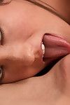 Astounding beauties touching their wet pussies to one another in warm oral