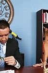 Perfect boobed latina Jenaveve Jolie gets her mexican hole drilled on the office desk