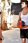 Curvy big ass brunette Valerie Kay gets her shaved pussy hammered after playing basketball