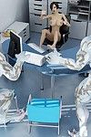 Babe with big tits in the office at enjoy 3d porn