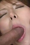 Hungry Oriental Rino Asuka attains torn apart by twofold fellows and gives juicy cock swallowing pleasures with sperm shots galore