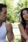 Concupiscent major titted Oriental Asa Akira sucks and makes love 10-Pounder and in addition obtains satiated with spunk outdoor
