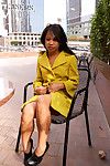 Energetic eastern bombita Jade Knights has joy flashing her love melons and love-cage in public places
