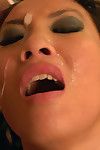 Oriental cutie Asa Akira concedes to fuck and attain the jizz burst on face for bank note