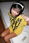 Fabulous oriental adolescent angel exposing her miniature bra buddies and obtains shagged