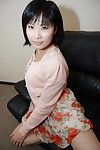 Chinese cutie Minori Nagakawa erotic dance down and exposing her bushy uterus