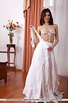 New better half Divina A stripping off bridal dress plus colourless stockings