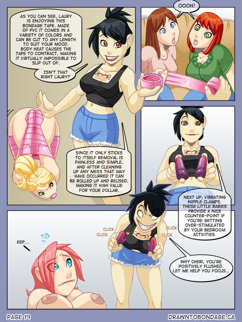 Borders Lesbian Girls plays with dildo in XXX Comics